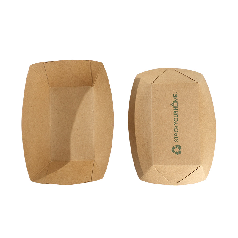 custom disposable waterproof and oil proof kraft paper tray boxes, special packaging boxes for catering and fast food restaurants custom disposable waterproof and oil proof kraft paper tray boxes, special packaging boxes for catering and fast food restaurants