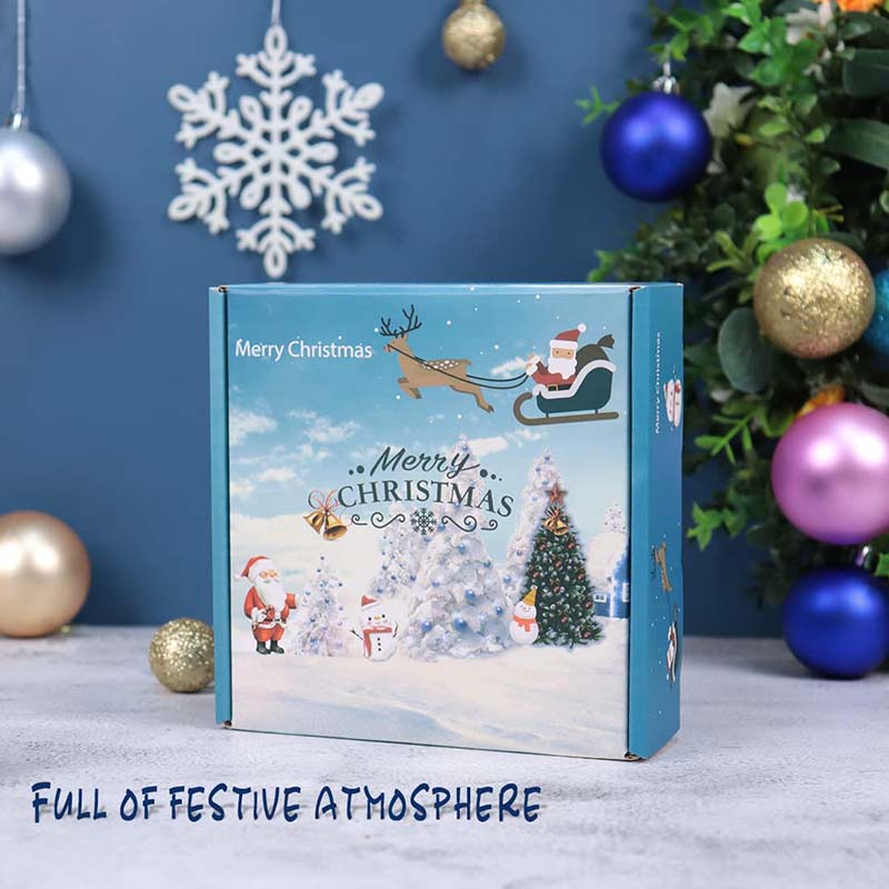 christmas shipping box, 6x6x2 inches, recyclable corrugated cardboard gift box, mailer for small businesses christmas shipping box, 6x6x2 inches, recyclable corrugated cardboard gift box, mailer for small businesses