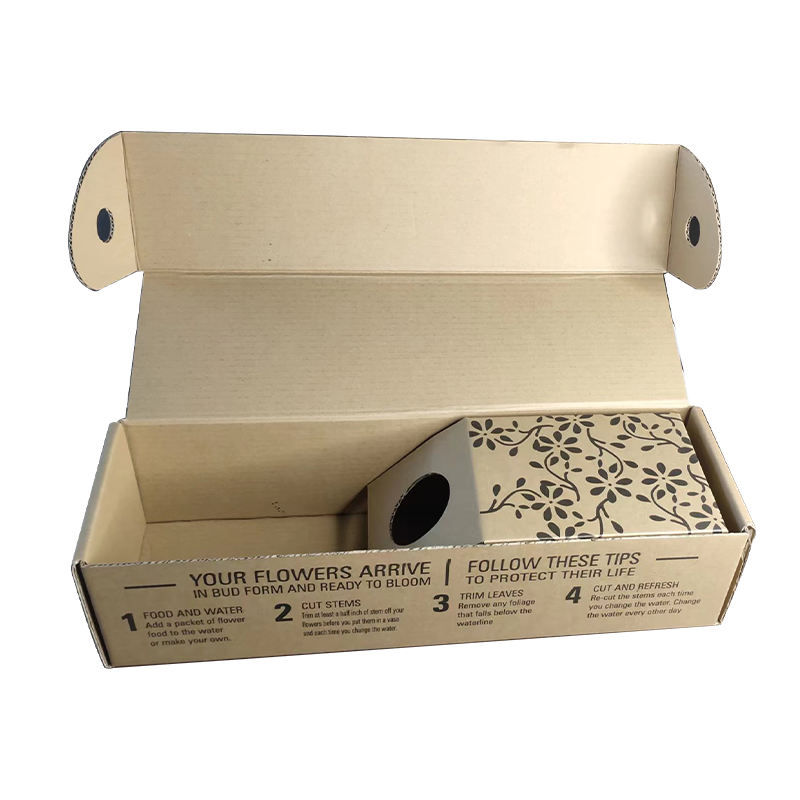 kraft paper flower shipping boxes, special express protective cartons for fresh cut flowers, customizable printing available kraft paper flower shipping boxes, special express protective cartons for fresh cut flowers, customizable printing available