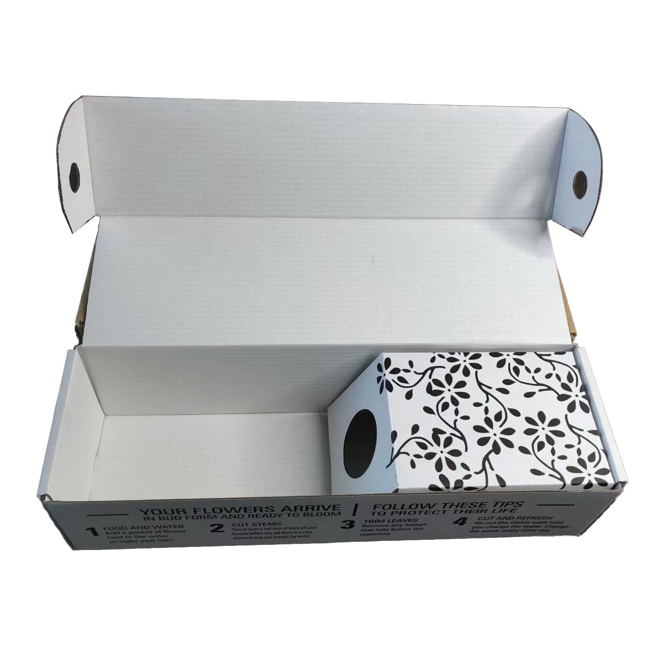 kraft paper flower shipping boxes, special express protective cartons for fresh cut flowers, customizable printing available kraft paper flower shipping boxes, special express protective cartons for fresh cut flowers, customizable printing available