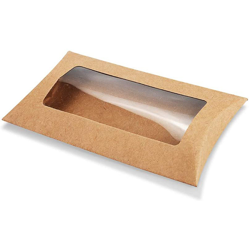 creative pillow shaped paper box, kraft paper window box, packaging box for small ornaments & candies, white cardboard pillow box creative pillow shaped paper box, kraft paper window box, packaging box for small ornaments & candies, white cardboard pillow box