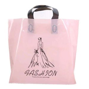 custom printed pe plastic handbags and packaging bags with private logos for clothing shopping