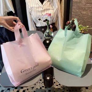 recyclable side gusset custom gravure printed shopping bags for fashion clothing stores