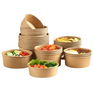 high quality biodegradable eco friendly disposable takeaway paper bowls, ice cream paper cups, and paper bowls for beverage and dessert shops