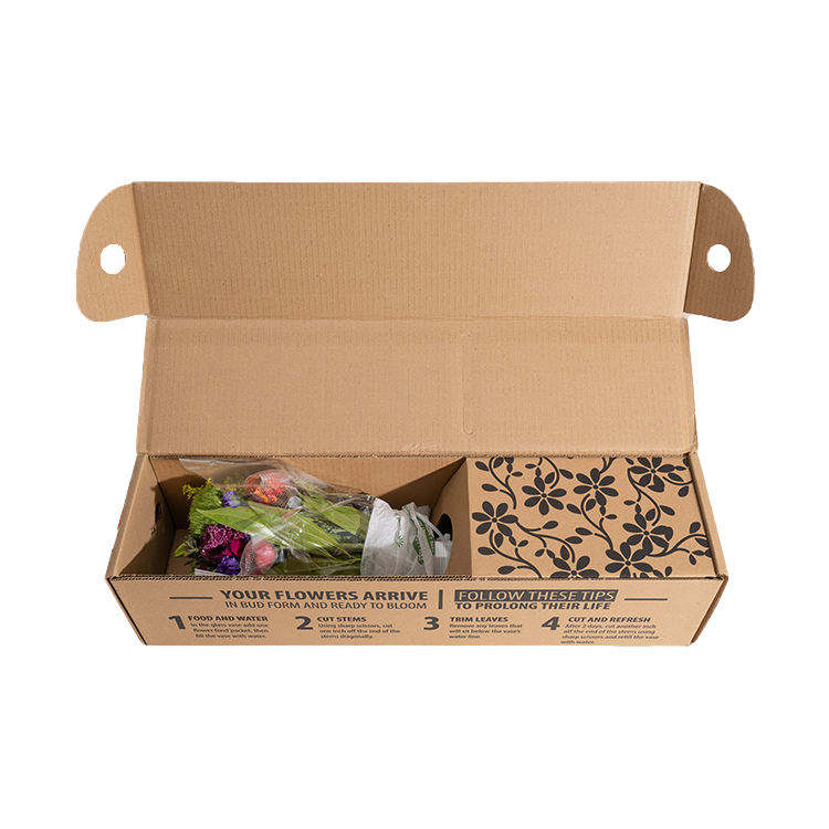 kraft paper flower shipping boxes, special express protective cartons for fresh cut flowers, customizable printing available kraft paper flower shipping boxes, special express protective cartons for fresh cut flowers, customizable printing available