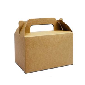 simple ins style kraft paper portable gift boxes with window, suitable for cupcakes, candies, cookies, baked desserts and takeaway packaging