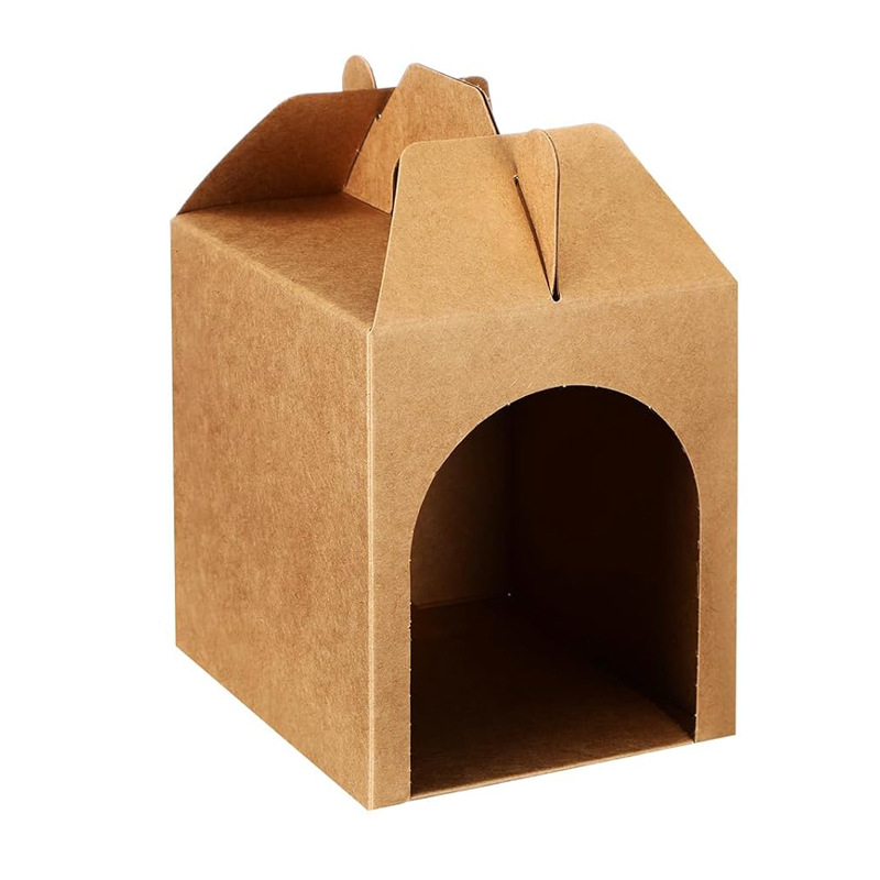 diy kraft paper dog house shaped handheld window box, handmade paper box for birthday & festival party supplies diy kraft paper dog house shaped handheld window box, handmade paper box for birthday & festival party supplies