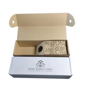 Home kraft paper flower shipping boxes, special express protective cartons for fresh cut flowers, customizable printing available