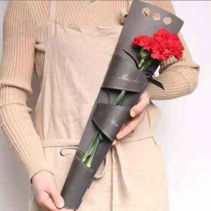 wholesale florist custom logo & size recyclable flower paper boxes, art single rose packaging for mother's day and thanksgiving
