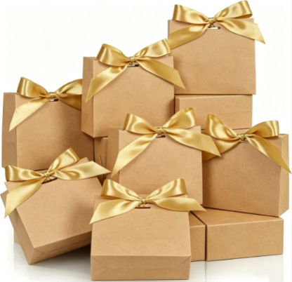 kraft paper hand held gift box with ribbon, suitable for chocolate, candies, wedding favor boxes, gifts for weddings, birthday parties and small gift bags kraft paper hand held gift box with ribbon, suitable for chocolate, candies, wedding favor boxes, gifts for weddings, birthday parties and small gift bags