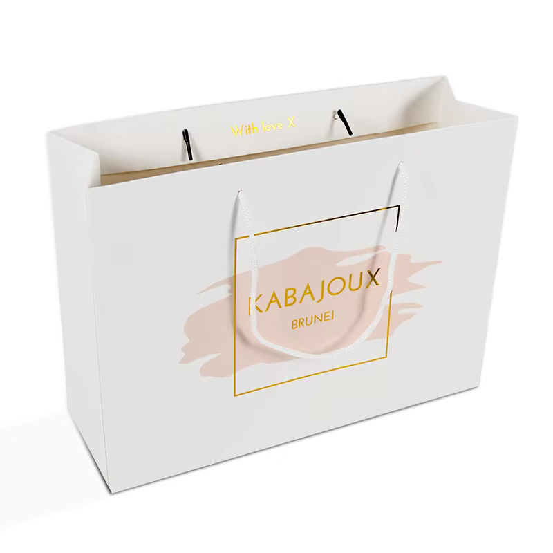high quality custom designed cosmetic, apparel handbag advertising gift bags and artistic paper shopping bags