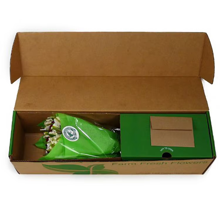 kraft paper flower shipping boxes, special express protective cartons for fresh cut flowers, customizable printing available kraft paper flower shipping boxes, special express protective cartons for fresh cut flowers, customizable printing available
