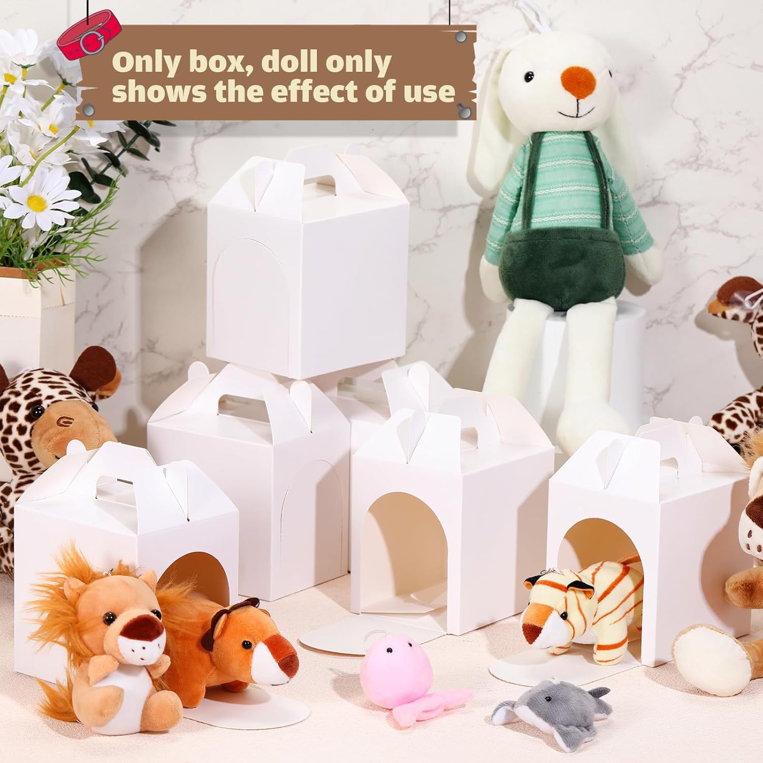 diy kraft paper dog house shaped handheld window box, handmade paper box for birthday & festival party supplies diy kraft paper dog house shaped handheld window box, handmade paper box for birthday & festival party supplies