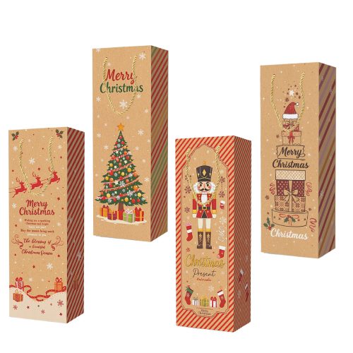 1-Bottle Wine Carrier Bags Christmas Set