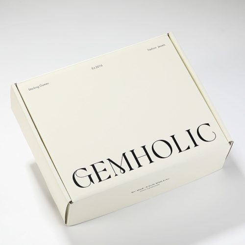 Alphabet white paperboard mailer box