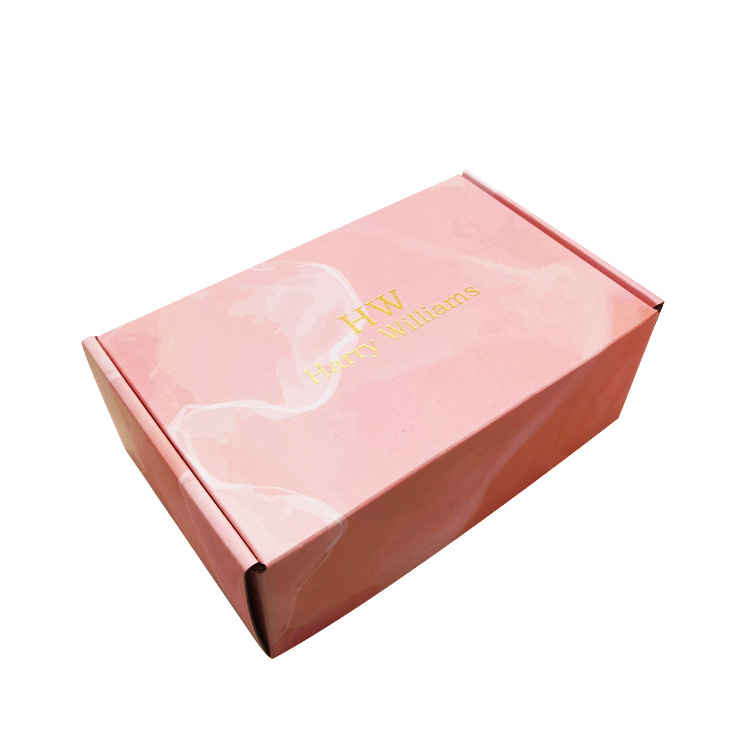 Double-sided pink paper box