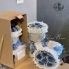 主图-2 thickened rigid kraft flower gift box, drop-resistant and non-deformable