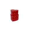 主图-2 heart shape polka dot silver hot stamping 2pcs flower gift box