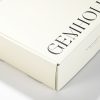 Alphabet white paperboard mailer box