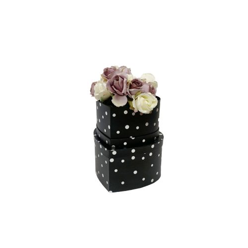 主图-3 heart shape polka dot silver hot stamping 2pcs flower gift box