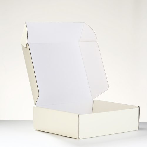 Alphabet white paperboard mailer box