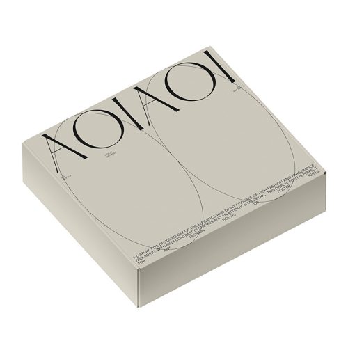 Premium white gold-foiled mailer box