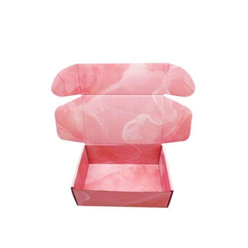 Double-sided pink paper box