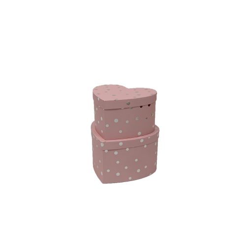 主图-5 heart shape polka dot silver hot stamping 2pcs flower gift box
