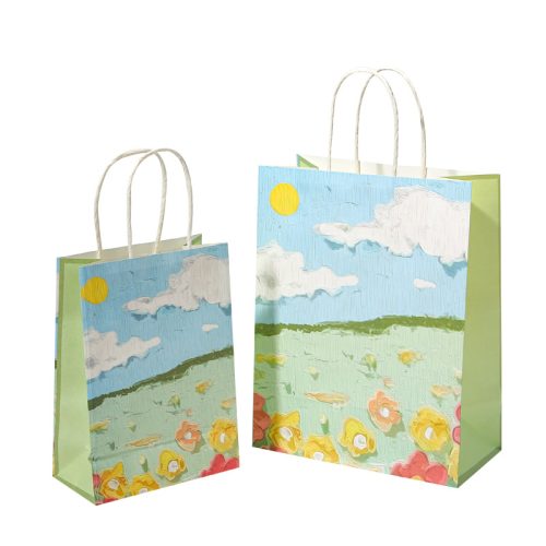 主图-7 oil painting style kraft paper tote bag