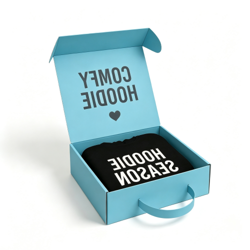 包装盒名称 (13) Thick corrugated paper double-sided color printed hand-held mailer box