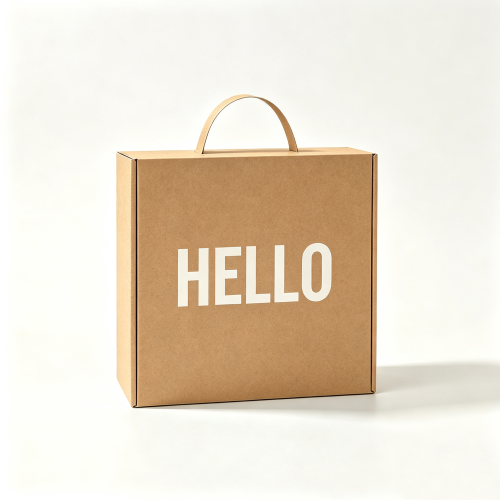 包装盒名称 (16) Thick corrugated paper double-sided color printed hand-held mailer box