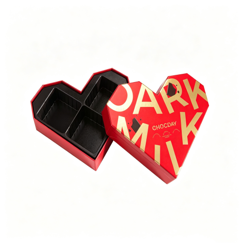 Heart-shaped packaging paper box