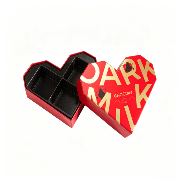Heart-shaped packaging paper box
