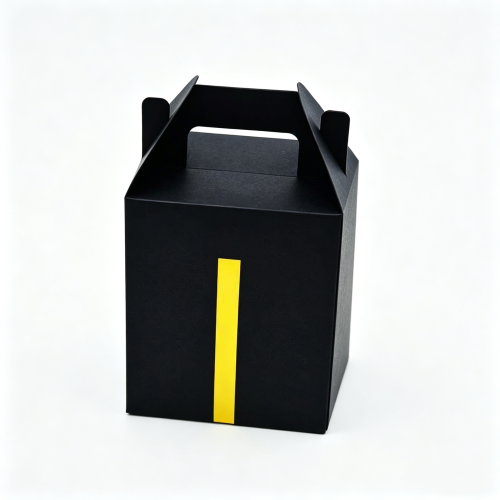 Black gift box with gold foil stamping