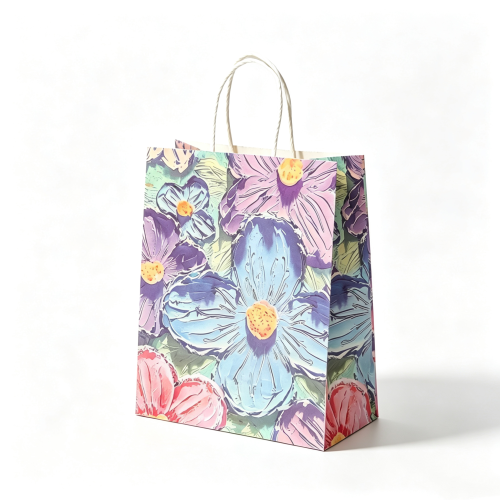 图片处理需求 (12) oil painting style kraft paper tote bag