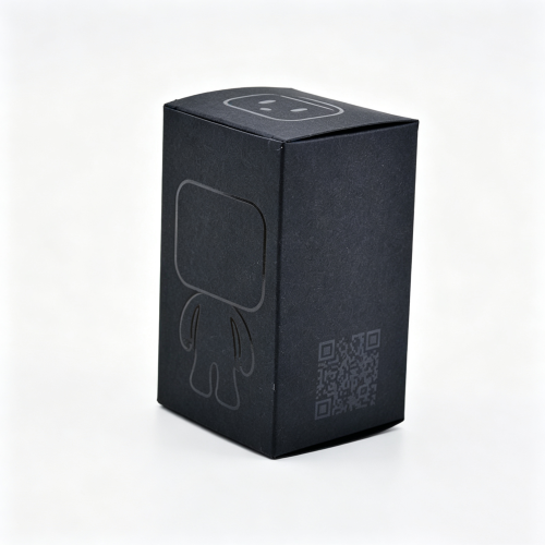 black cardboard packaging box