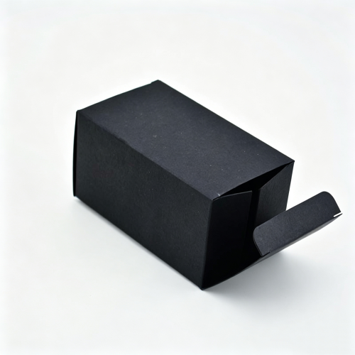 black cardboard packaging box