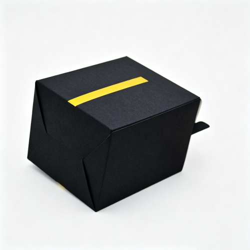 Black gift box with gold foil stamping