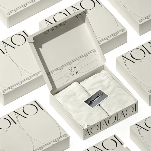 Premium white gold-foiled mailer box