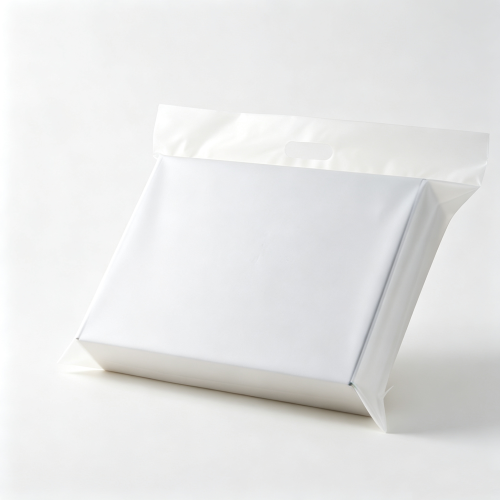 生成图片 (2) Frosted Clear CPE Mailer Bag with Handle(100PCS)