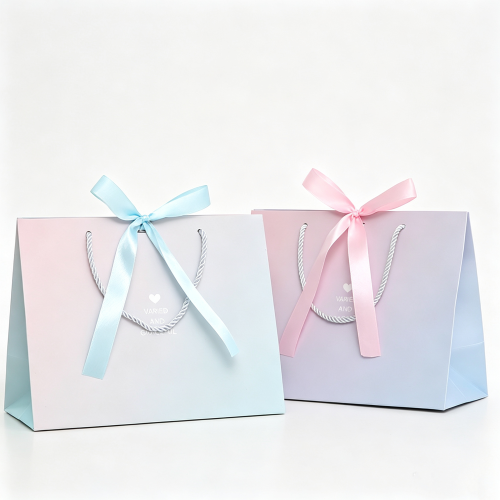 Aesthetic two-tone gradient gift bag