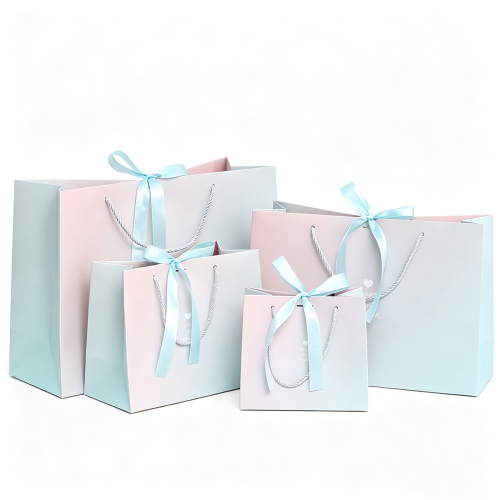 Aesthetic two-tone gradient gift bag