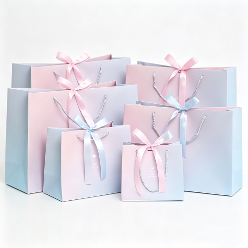 Aesthetic two-tone gradient gift bag