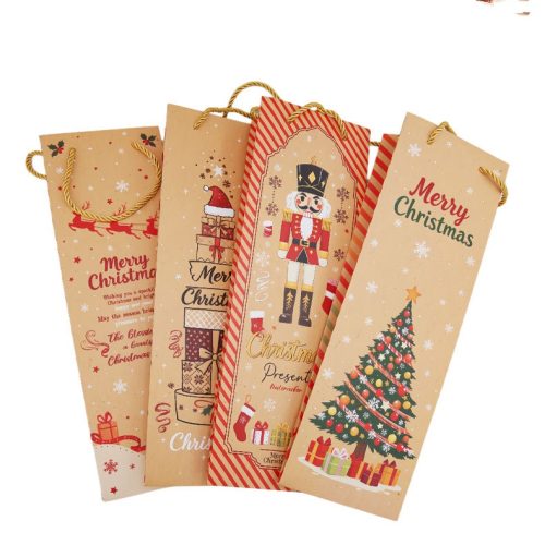1-Bottle Wine Carrier Bags Christmas Set