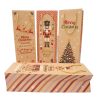 1-Bottle Wine Carrier Bags Christmas Set