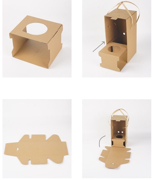 详情-6 thickened rigid kraft flower gift box, drop-resistant and non-deformable