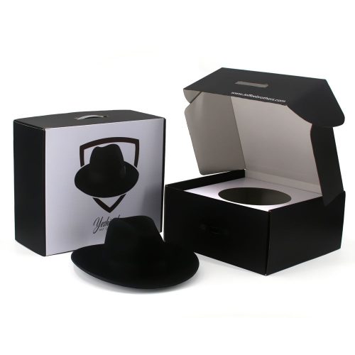 Custom logo corrugated hat box