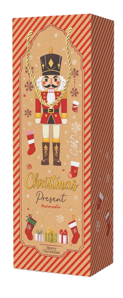 1-Bottle Wine Carrier Bags Christmas Set