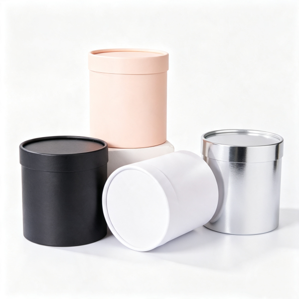 round solid-color small hug bucket flower gift box